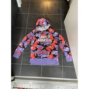 Under Armour Hoodie Sweatshirt Girls Size YLG Colorful Camo Pink Purple